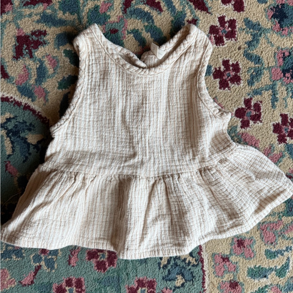 Quincy Mae Cream Sleeveless Top